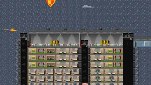Event halls has been added, brining more visitors to your tower. Visitors can help bring more business to nearby stores.