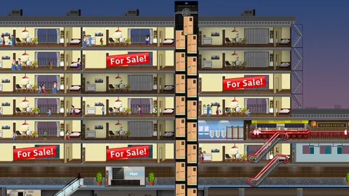 Paternoster is a new transport mechanism. It's slower than elevators, but faster than escalators and can span multiple floors.