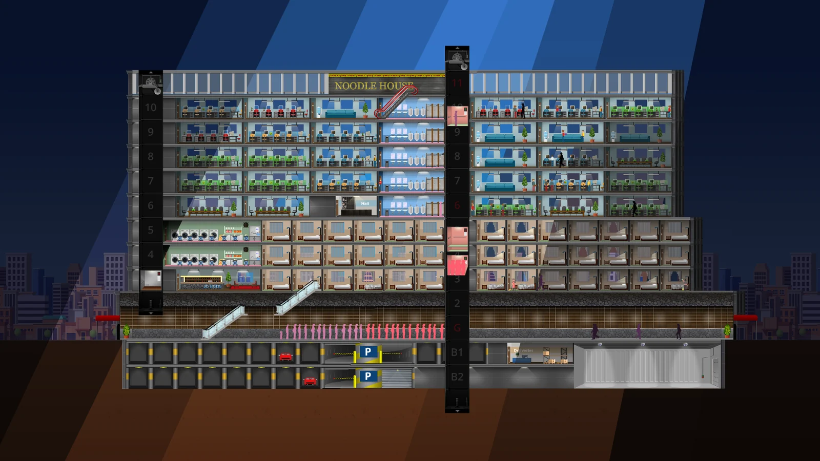 Overview screenshot of the tower