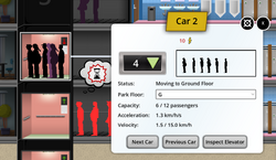 Elevator car query window